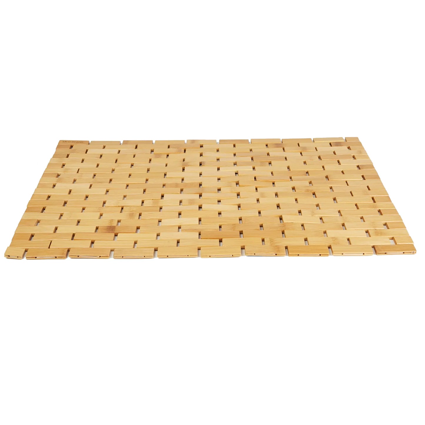 Mind Reader Bath Mat Shower Mat Bathtub Mat Bathroom Accessory Wood Rayon from Bamboo 23.5"L x 16.5"W x 0.4"H Brown