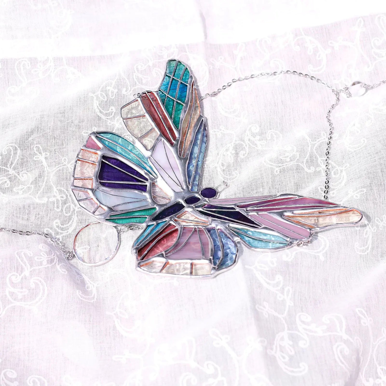 Colorful Butterfly Acrylic Sun Catcher Wind Chime Decor