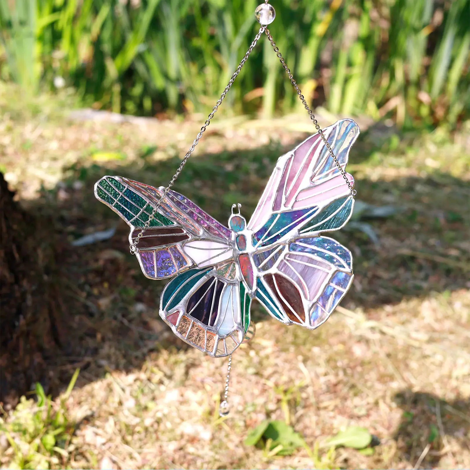 Colorful Butterfly Acrylic Sun Catcher Wind Chime Decor