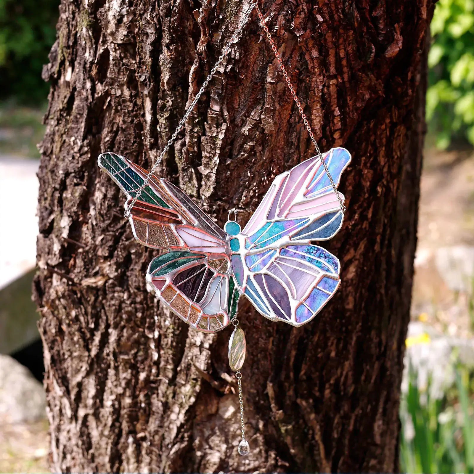 Colorful Butterfly Acrylic Sun Catcher Wind Chime Decor